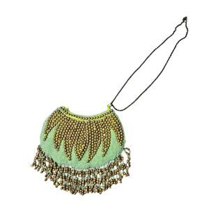 Betsey Johnson Green Bead Vintage Clutch